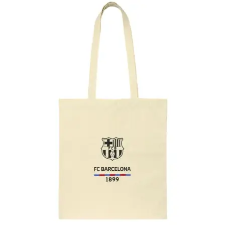 Safta F.C.Barcelona Tote Bag Bolsa de Tela - 38x42cm - Color Blanco | Ahorro Imprimiendo