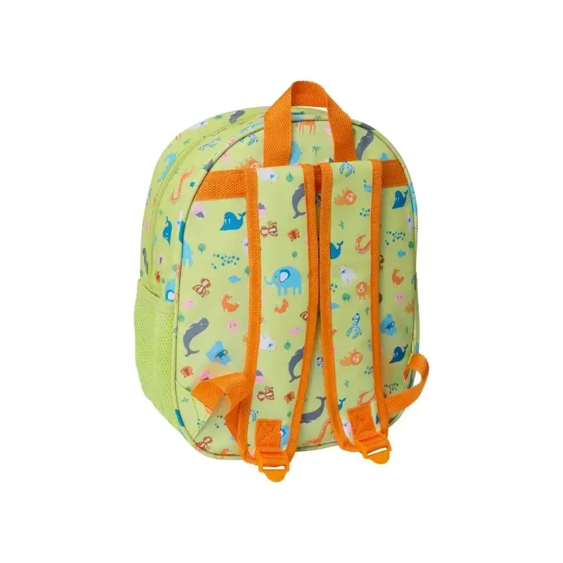 Safta Leon Mochila 3D - Portabotellas - Hombreras Acolchadas - Asa Superior - Ligero y Duradero - Color Verde Claro | Ahorro Imp