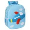 Safta Avion Mochila 3D - Portabotellas - Hombreras Acolchadas - Asa Superior - Color Azul Claro | Ahorro Imprimiendo