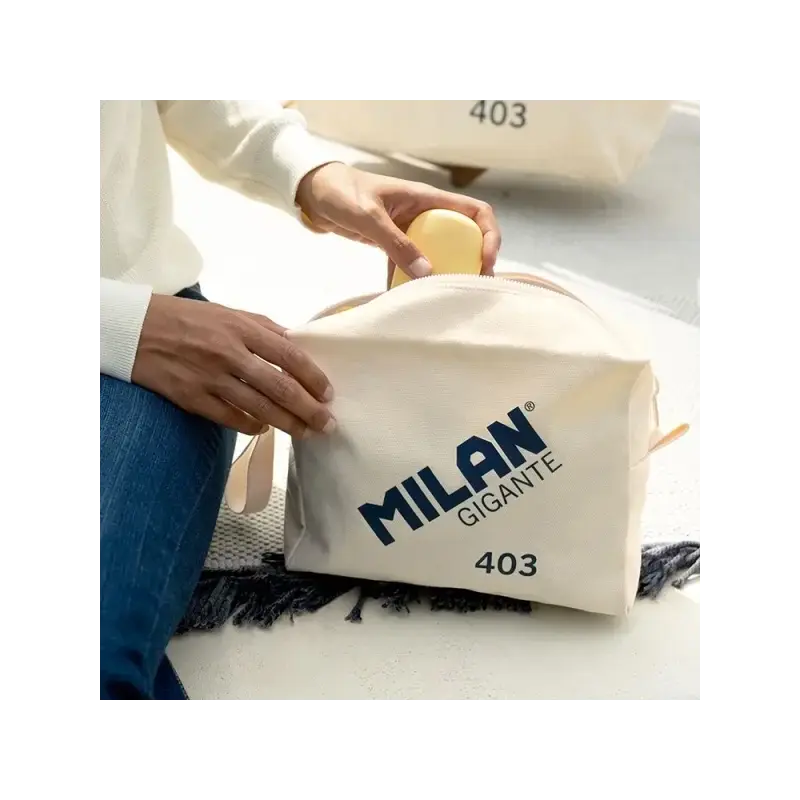 Milan Serie 1918 Gigante 403 Neceser de Gran Capacidad - Tamaño 27x20x11cm - 2 Compartimentos Interiores - Cierre de Cremallera