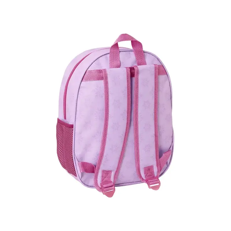 Safta Frozen Mochila 3D - Asa de Mano - Portabotellas Lateral - 27x33x10cm - Color Rosa/Azul | Ahorro Imprimiendo