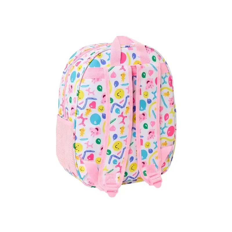 Safta Peppa Pig Mochila 3D - Asa de Mano - Portabotellas Lateral - 27x33x10cm - Color Azul/Rosa | Ahorro Imprimiendo