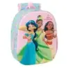 Safta Princesas Disney Mochila 3D de 8.64L - Portabotellas - Tarjeta de Identificacion Personal - Hombreras Acolchadas - 27x33x1