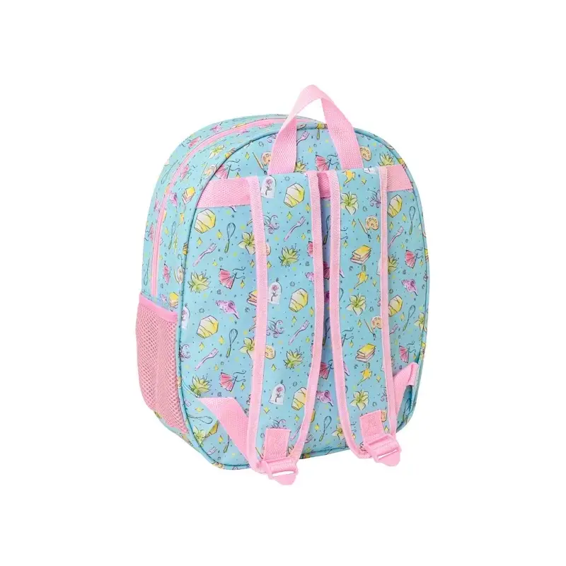 Safta Princesas Disney Mochila 3D de 8.64L - Portabotellas - Tarjeta de Identificacion Personal - Hombreras Acolchadas - 27x33x1