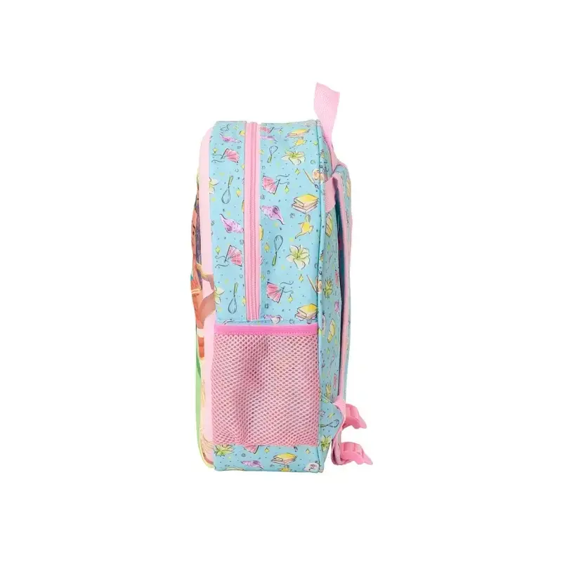 Safta Princesas Disney Mochila 3D de 8.64L - Portabotellas - Tarjeta de Identificacion Personal - Hombreras Acolchadas - 27x33x1