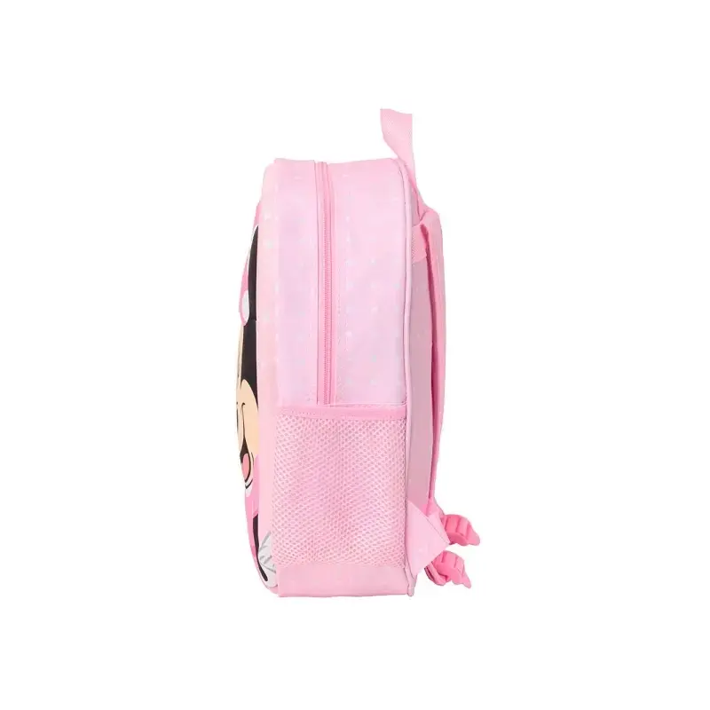 Safta Minnie Mouse Mochila 3D de 8.64L - Portabotellas - Tarjeta de Identificacion Personal - Hombreras Acolchadas - 27x33x10cm