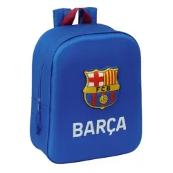 Safta F.C. Barcelona Mochila Guarderia 3D - Asa de Mano - Compartimento Principal con Cremallera - 22x27x10cm - Color Azul | Aho
