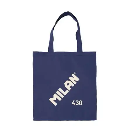 Milan Coleccion 430 Tote Bag Bolsa de Tela - Tamaño 50x38x41cm - Asa Larga 27cm - Tejido 'ripstop' - Color Azul Oscuro | Ahorro