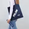 Milan Coleccion 430 Tote Bag Bolsa de Tela - Tamaño 50x38x41cm - Asa Larga 27cm - Tejido 'ripstop' - Color Azul Oscuro | Ahorro