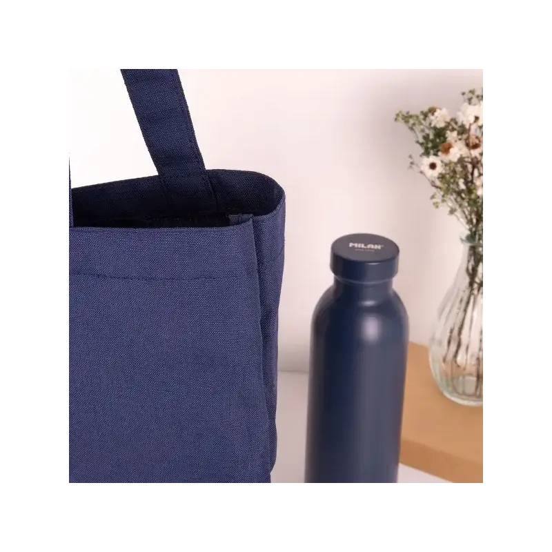 Milan Coleccion 430 Tote Bag Bolsa de Tela - Tamaño 50x38x41cm - Asa Larga 27cm - Tejido 'ripstop' - Color Azul Oscuro | Ahorro