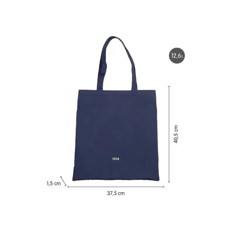 Milan Coleccion 430 Tote Bag Bolsa de Tela - Tamaño 50x38x41cm - Asa Larga 27cm - Tejido 'ripstop' - Color Azul Oscuro | Ahorro