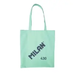 Milan Coleccion 430 Tote Bag Bolsa de Tela - Tamaño 50x38x41cm - Asa Larga 27cm - Tejido 'ripstop' - Color Verde | Ahorro Imprim