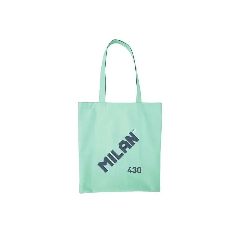 Milan Coleccion 430 Tote Bag Bolsa de Tela - Tamaño 50x38x41cm - Asa Larga 27cm - Tejido 'ripstop' - Color Verde | Ahorro Imprim