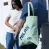 Milan Coleccion 430 Tote Bag Bolsa de Tela - Tamaño 50x38x41cm - Asa Larga 27cm - Tejido 'ripstop' - Color Verde | Ahorro Imprim