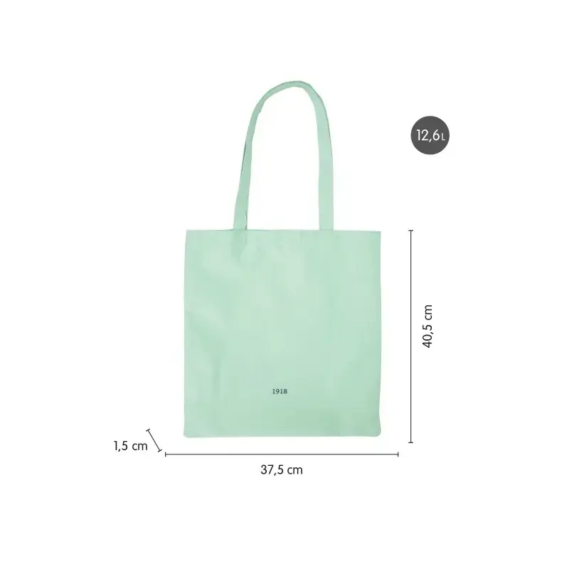 Milan Coleccion 430 Tote Bag Bolsa de Tela - Tamaño 50x38x41cm - Asa Larga 27cm - Tejido 'ripstop' - Color Verde | Ahorro Imprim