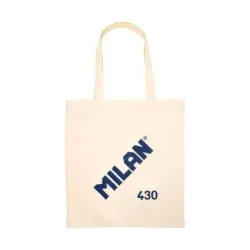 Milan Coleccion 430 Tote Bag Bolsa de Tela - Tamaño 50x38x41cm - Asa Larga 27cm - Tejido 'ripstop' - Color Beige | Ahorro Imprim