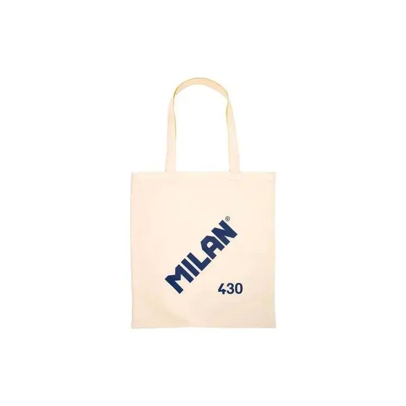 Milan Coleccion 430 Tote Bag Bolsa de Tela - Tamaño 50x38x41cm - Asa Larga 27cm - Tejido 'ripstop' - Color Beige | Ahorro Imprim