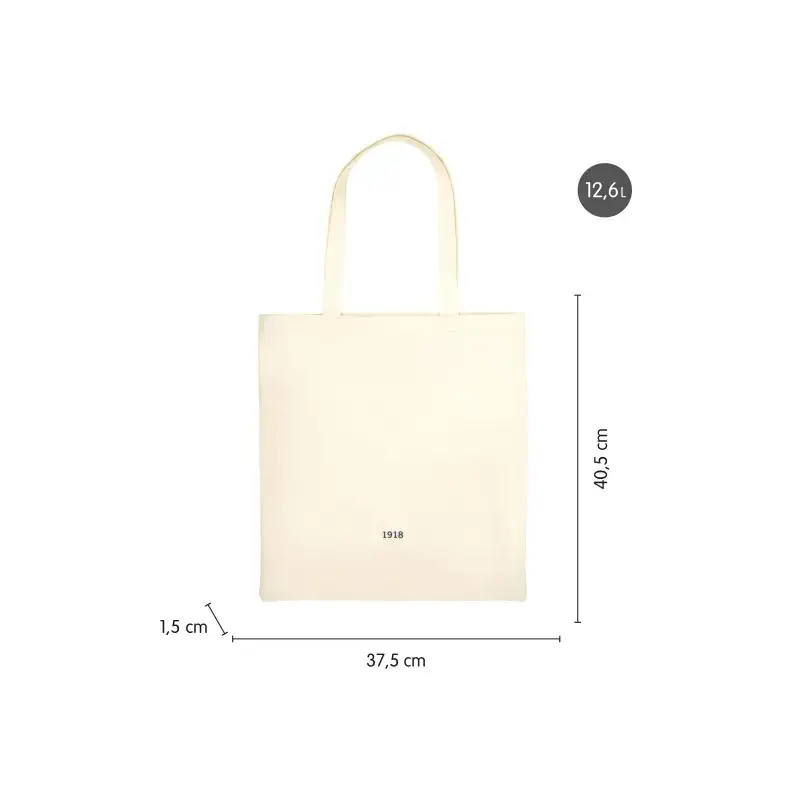Milan Coleccion 430 Tote Bag Bolsa de Tela - Tamaño 50x38x41cm - Asa Larga 27cm - Tejido 'ripstop' - Color Beige | Ahorro Imprim