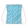Safta Stitch Ohana Saco Plano - Bolsillo con Cremallera - Cierre con Cordones - 3L - 260x10x340mm - Color Rosa Pastel | Ahorro I