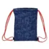 Safta Spider-Man Saco Plano - Bolsillo con Cremallera - Cierre con Cordones - 3L - Ligero y Compacto - 260x10x340mm - Color Azul