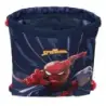 Safta Spider-Man Saco Plano - Bolsillo con Cremallera - Cierre con Cordones - 3L - Ligero y Compacto - 260x10x340mm - Color Azul