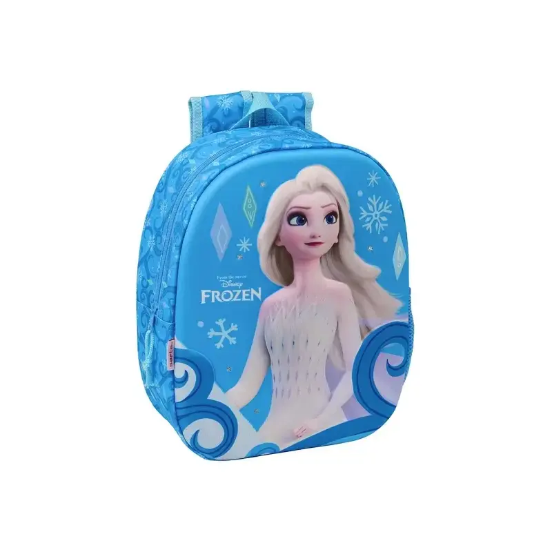 Safta Frozen Mochila 3D - Luces LED - Portabotellas - Hombreras Acolchadas - Asa Superior - 8.64L - 270x100x330mm - Color Azul |