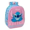 Safta Stitch Mochila 3D - Luces LED - Hombreras Acolchadas - Asa Superior Comoda - Portabotellas - 8.64L - 270x100x330mm - Color