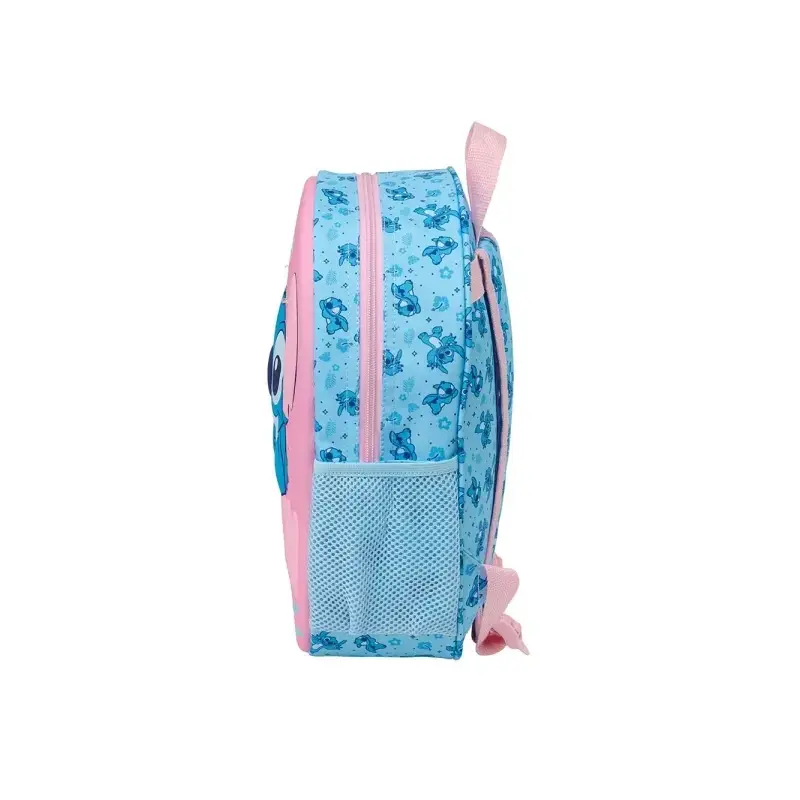 Safta Stitch Mochila 3D - Luces LED - Hombreras Acolchadas - Asa Superior Comoda - Portabotellas - 8.64L - 270x100x330mm - Color
