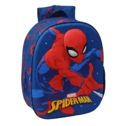 Safta Spider-Man 3D Mochila 3D - Luces LED - Portabotellas - Hombreras Acolchadas - Asa Superior - 8.64L - 270x100x330mm - Color