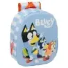 Safta Bluey Mochila 3D - Luces LED Integradas - Bolsillo Lateral - Hombreras Acolchadas - Asa Superior - 27x10x33cm - Color Azul