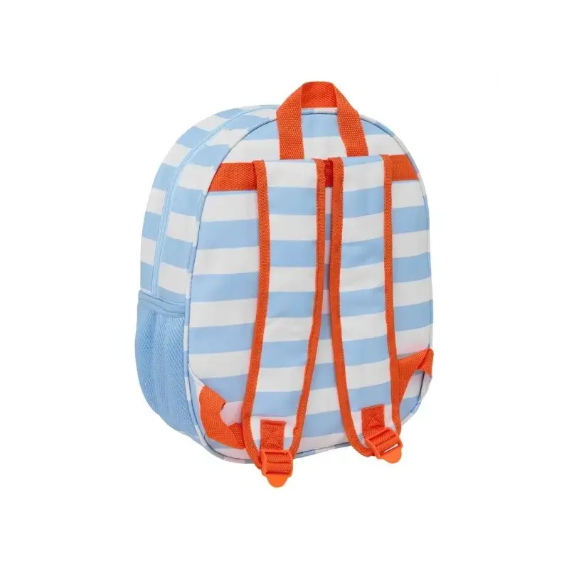 Safta Bluey Mochila 3D - Luces LED Integradas - Bolsillo Lateral - Hombreras Acolchadas - Asa Superior - 27x10x33cm - Color Azul