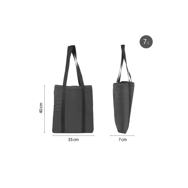 Milan Shadow Bolso Tote Bag 5L - Poliester - 40x35x7cm - Color Negro | Ahorro Imprimiendo