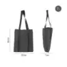 Milan Shadow Bolso Tote Bag 5L - Poliester - 40x35x7cm - Color Negro | Ahorro Imprimiendo