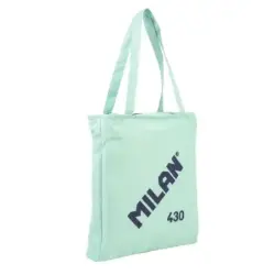 Milan Coleccion 430 Bolso Shopper 7.5L - Tamaño 38x36x6,5cm - Asa Larga 27cm - Tejido 'ripstop' - Color Verde | Ahorro Imprimien
