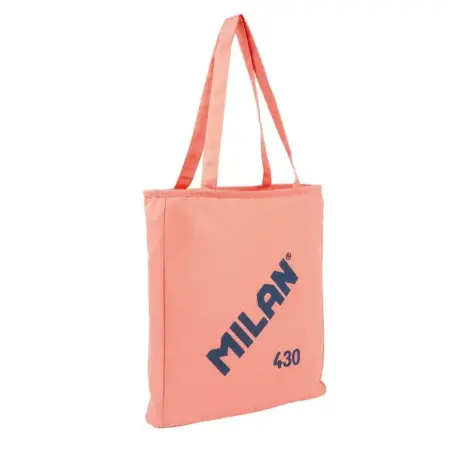Milan Coleccion 430 Bolso Shopper 7.5L - Tamaño 38x36x6,5cm - Asa Larga 27cm - Tejido 'ripstop' - Color Rosa | Ahorro Imprimiend