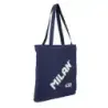 Milan Coleccion 430 Bolso Shopper 7.5L - Tamaño 38x36x6,5cm - Asa Larga 27cm - Tejido 'ripstop' - Color Azul Marino | Ahorro Imp
