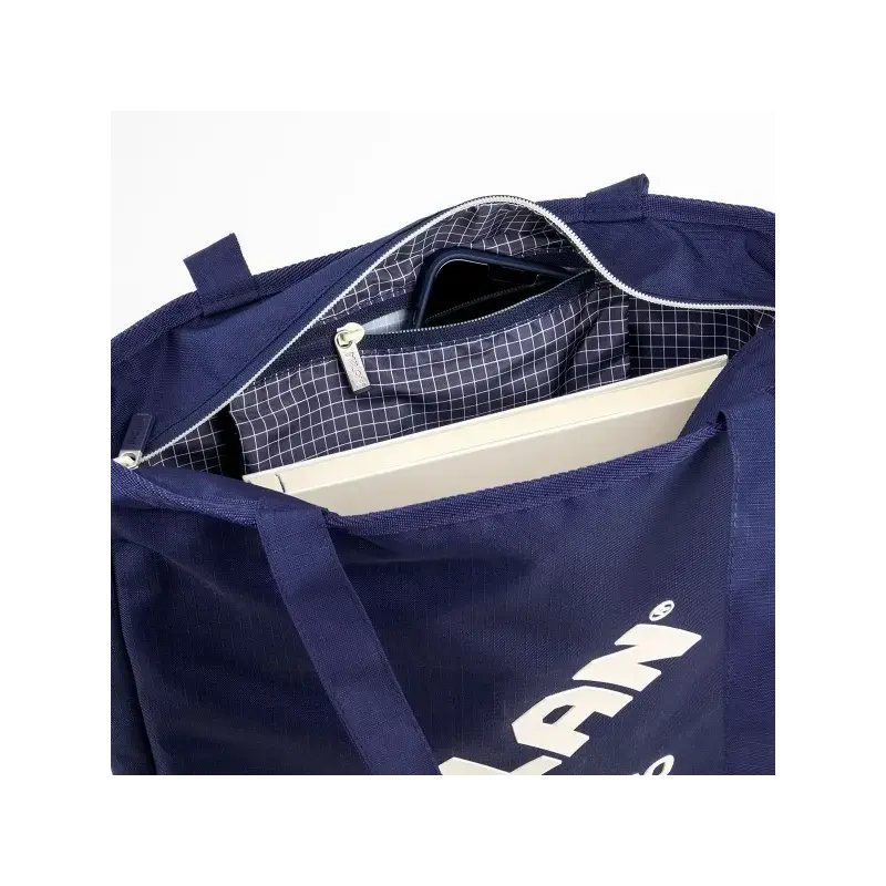 Milan Coleccion 430 Bolso Shopper 7.5L - Tamaño 38x36x6,5cm - Asa Larga 27cm - Tejido 'ripstop' - Color Azul Marino | Ahorro Imp