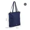 Milan Coleccion 430 Bolso Shopper 7.5L - Tamaño 38x36x6,5cm - Asa Larga 27cm - Tejido 'ripstop' - Color Azul Marino | Ahorro Imp