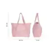 Milan Coleccion Lava Bolso Shopper 18.5L - Gran Capacidad - Cierre de Cremallera - Tamaño 52x36x3cm - Color Rosa | Ahorro Imprim