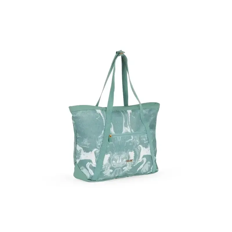 Milan Coleccion Lava Bolso Shopper 18.5L - Gran Capacidad - Cierre de Cremallera - Tamaño 52x36x3cm - Color Verde | Ahorro Impri