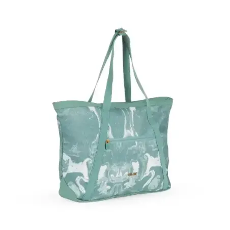 Milan Coleccion Lava Bolso Shopper 18.5L - Gran Capacidad - Cierre de Cremallera - Tamaño 52x36x3cm - Color Verde | Ahorro Impri