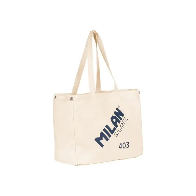 Milan Gigante 403 Serie 1918 Tote Bag Bolsa de Tela - Tamaño 51x40.5x21.5cm - Capacidad 40L - Color Beige | Ahorro Imprimiendo