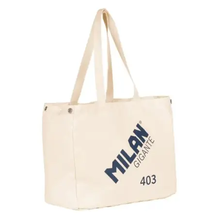Milan Gigante 403 Serie 1918 Tote Bag Bolsa de Tela - Tamaño 51x40.5x21.5cm - Capacidad 40L - Color Beige | Ahorro Imprimiendo