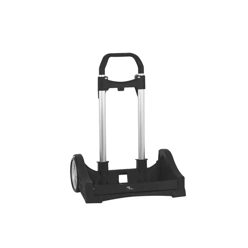 Safta Evolution Carro Portamochilas- Sujecion Universal - Ruedas de 14cm Antivibracion - Aluminio/PP - 40x85x28cm - Color Negro