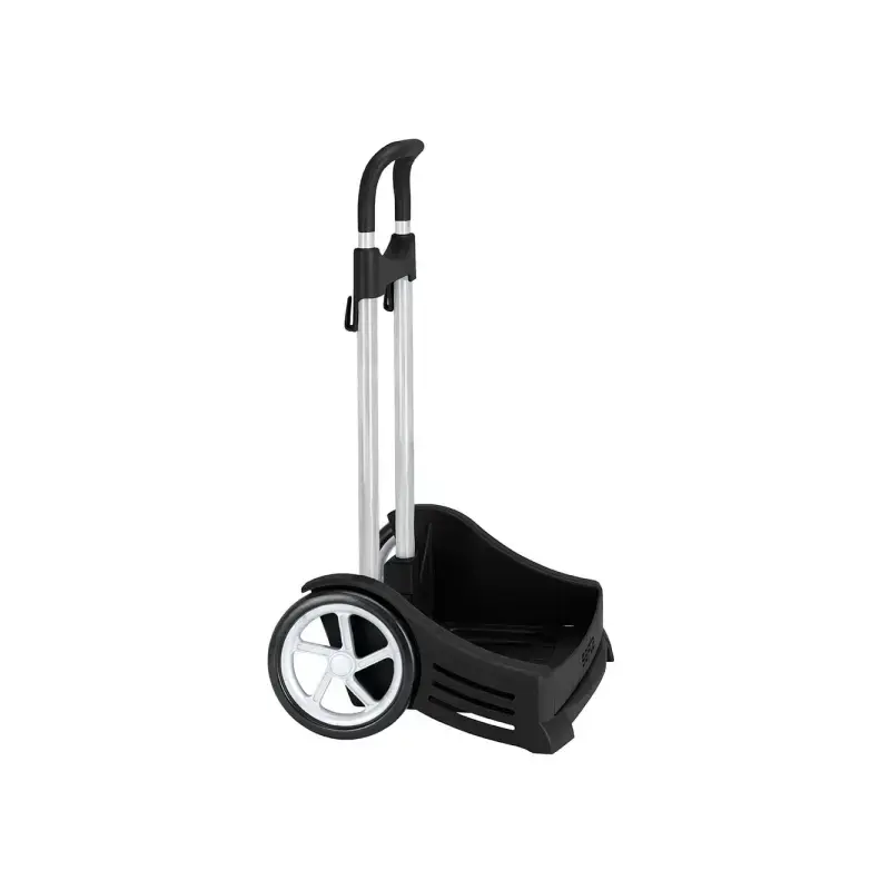 Safta Evolution Carro Portamochilas- Sujecion Universal - Ruedas de 14cm Antivibracion - Aluminio/PP - 40x85x28cm - Color Negro