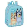 Safta Bluey Mochila Guarderia - Adaptable a Carro - Asa de Mano - 22x27x10cm - Color Azul Claro | Ahorro Imprimiendo