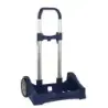 Safta Evolution Carro Portamochilas- Sujecion Universal - Ruedas de 14cm Antivibracion - Aluminio/PP - 40x85x28cm - Color Azul O