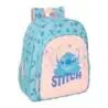 Safta Stitch Ohana Mochila - Adaptable a Carro - Portabotellas - Doble Tirador - Ergonomia Acolchada - Bolsillo Frontal - Asa de