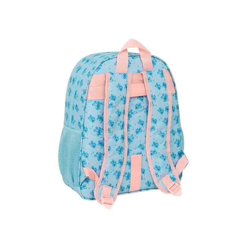 Safta Stitch Ohana Mochila - Adaptable a Carro - Portabotellas - Doble Tirador - Ergonomia Acolchada - Bolsillo Frontal - Asa de