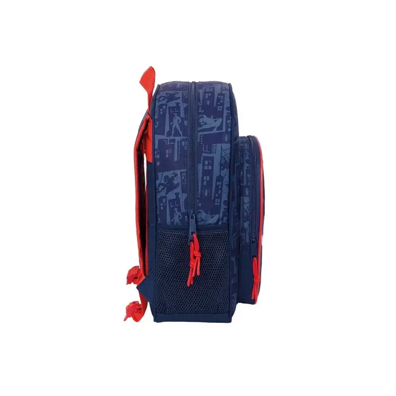 Safta Spider-Man Mochila - Adaptable a Carro - Portabotellas - Doble Tirador en Cremallera - Hombreras Ergonomicas Acolchadas -